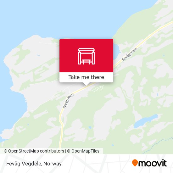 Fevåg Vegdele map