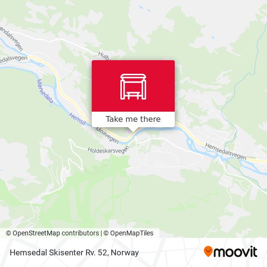 Hemsedal Skisenter Rv. 52 map