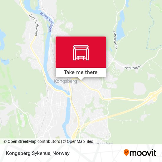 Kongsberg Sykehus map