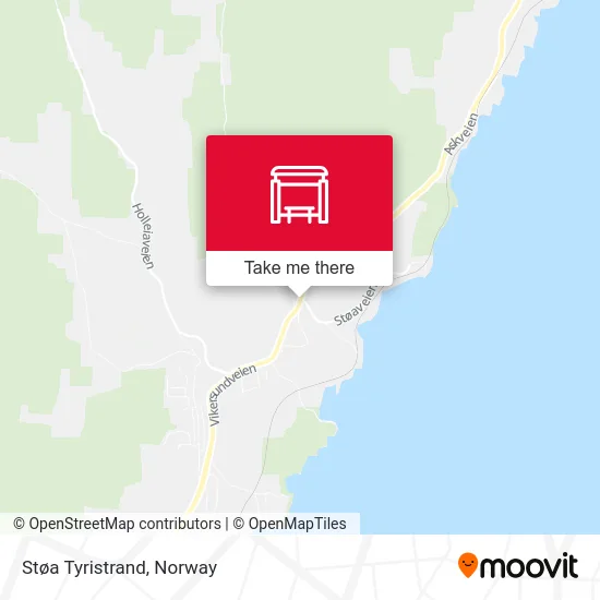 Støa Tyristrand map