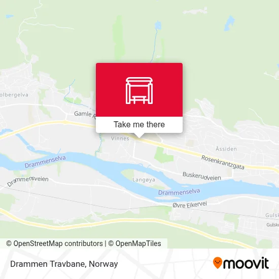 Drammen Travbane map