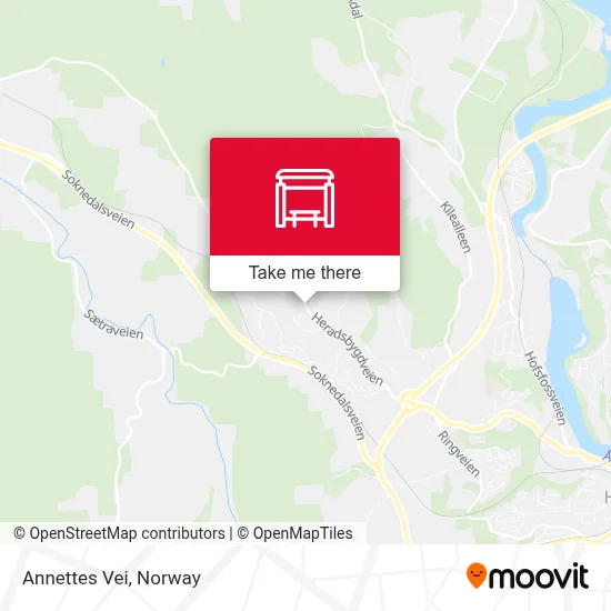 Annettes Vei map
