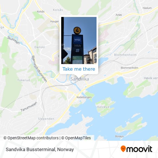 Sandvika Bussterminal map