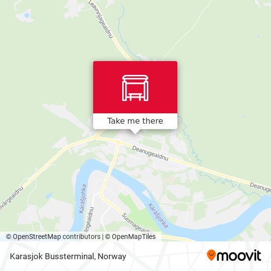 Karasjok Bussterminal map