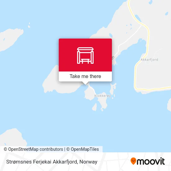 Strømsnes Ferjekai Akkarfjord map