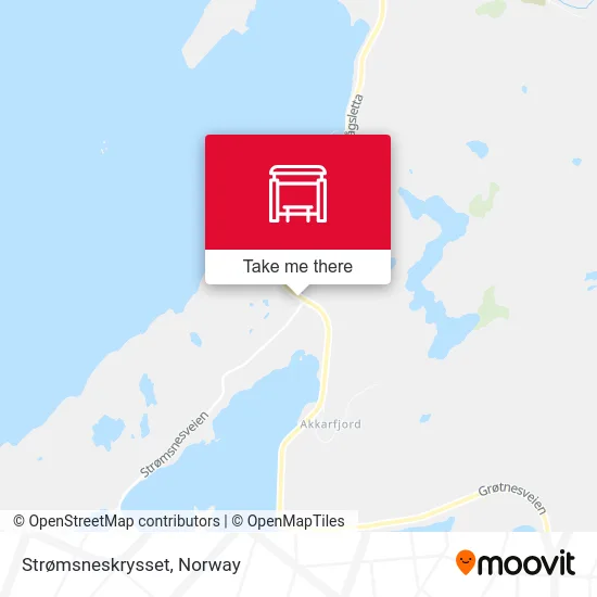 Strømsneskrysset map