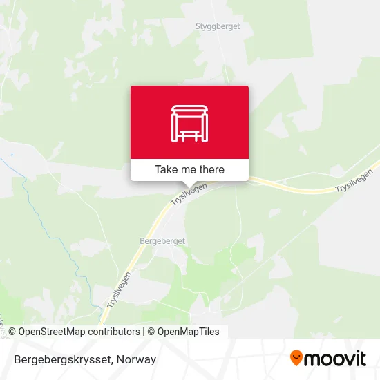 Bergebergskrysset map