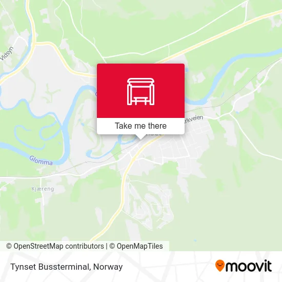 Tynset Bussterminal map
