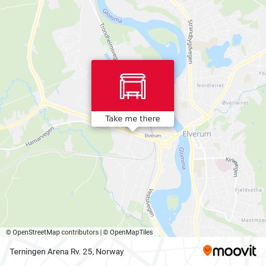 How to get to Terningen Arena in by Bus or Train?