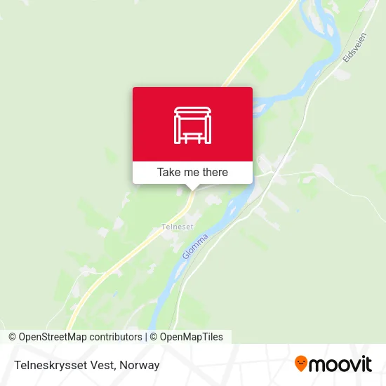Telneskrysset Vest map