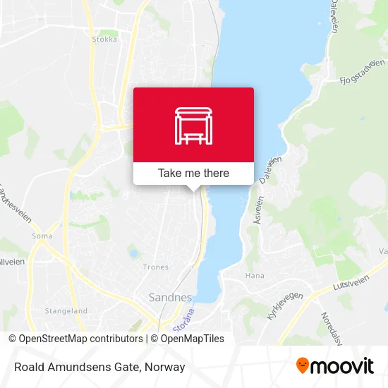 Roald Amundsens Gate map