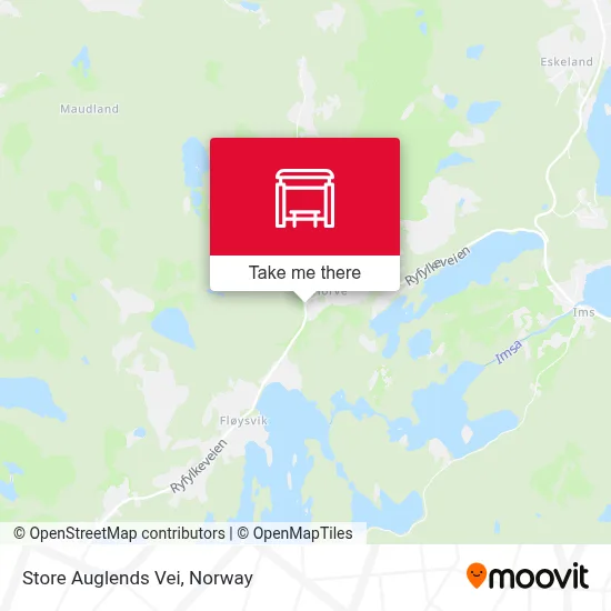 Store Auglends Vei map