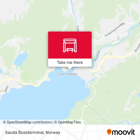 Sauda Bussterminal map