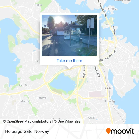 Holbergs Gate map