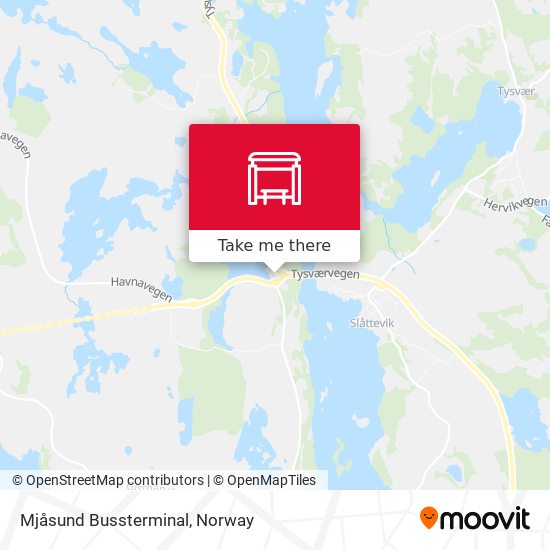 Mjåsund Bussterminal map