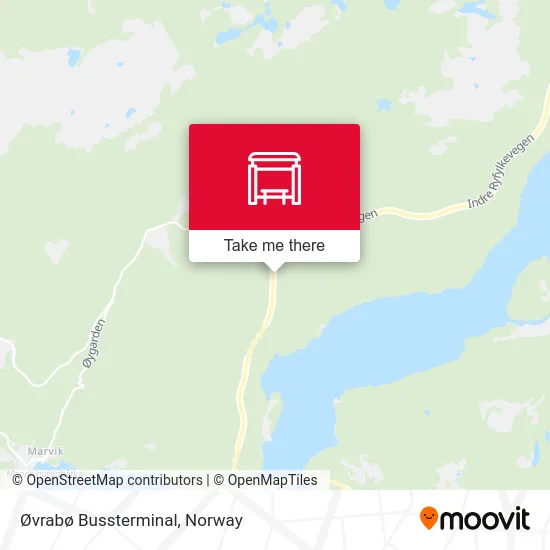 Øvrabø Bussterminal map