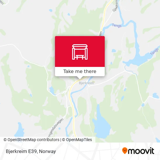 Bjerkreim E39 map