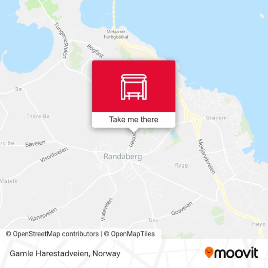 Gamle Harestadveien map