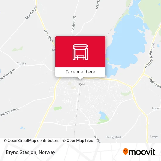 Bryne Stasjon map