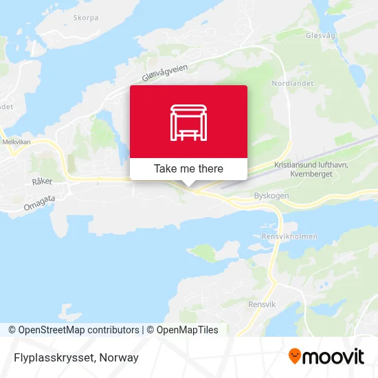 Flyplasskrysset map