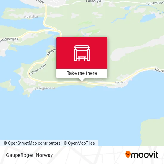 Gaupefloget map