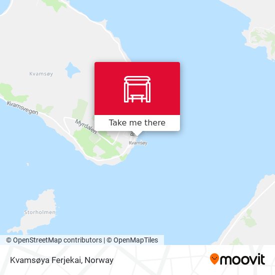 Kvamsøya Ferjekai map