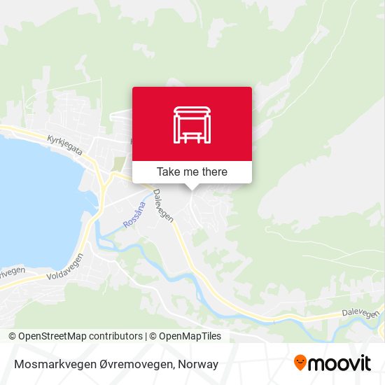 Mosmarkvegen Øvremovegen map