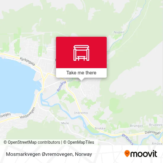 Mosmarkvegen Øvremovegen map