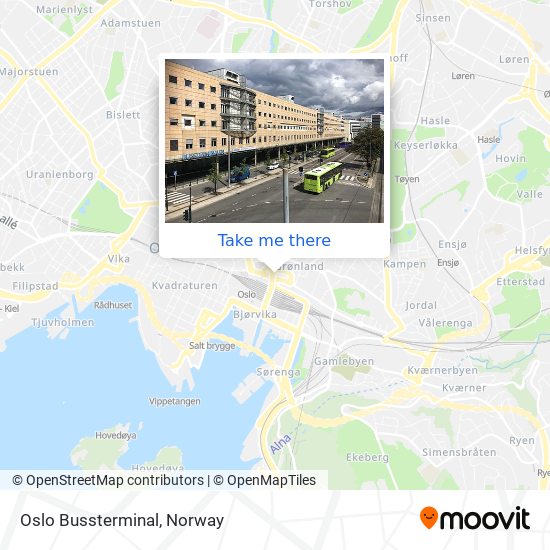 Oslo Bussterminal map