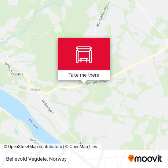 Bellevold Vegdele map