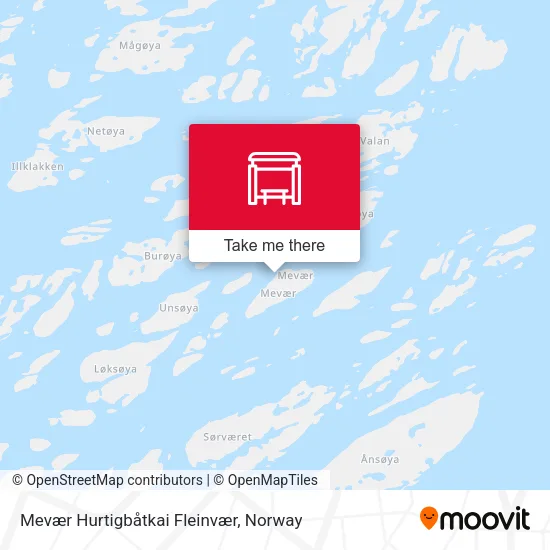 Mevær Hurtigbåtkai Fleinvær map
