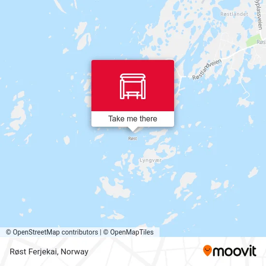 Røst Ferjekai map