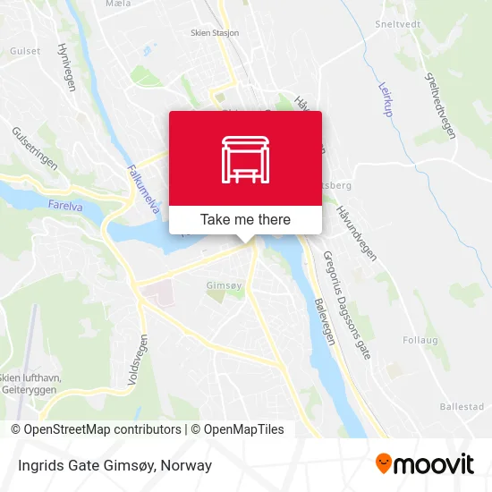 Ingrids Gate Gimsøy map