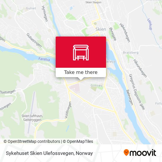 Sykehuset Skien Ulefossvegen map