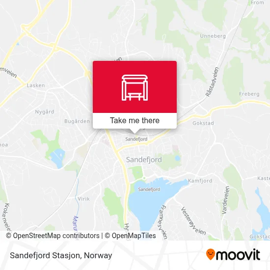 Sandefjord Stasjon map