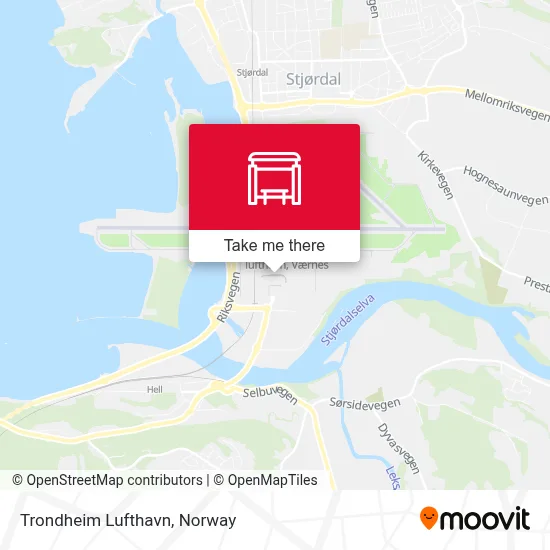 Trondheim Lufthavn map