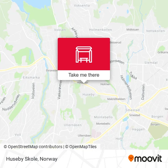 Huseby Skole map