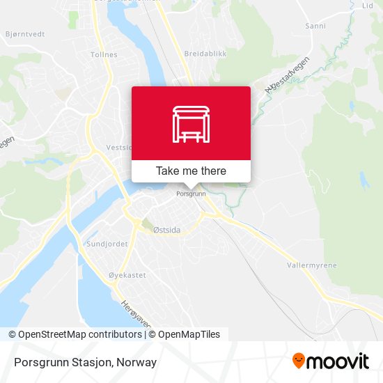 Porsgrunn Stasjon map