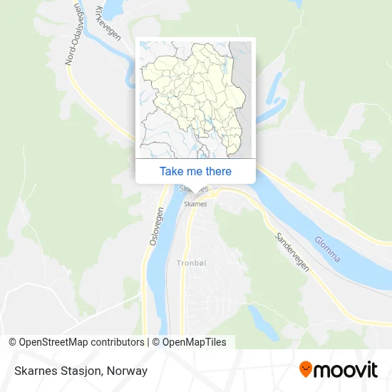 Skarnes Stasjon map