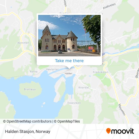 Halden Stasjon map