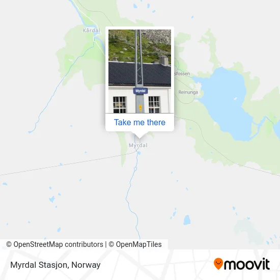 Myrdal Stasjon map