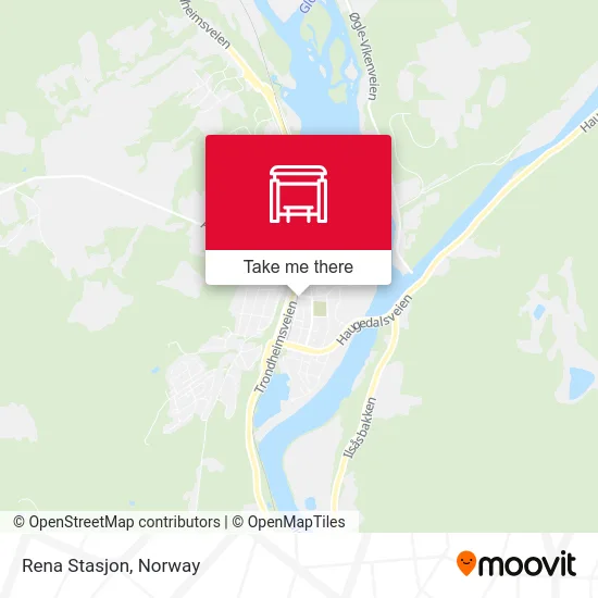 Rena Stasjon map