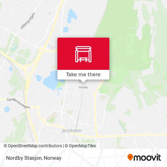 Nordby Stasjon map