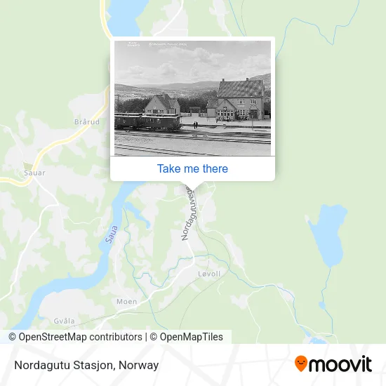 Nordagutu Stasjon map