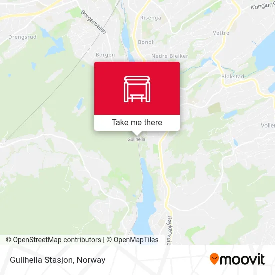 Gullhella Stasjon map