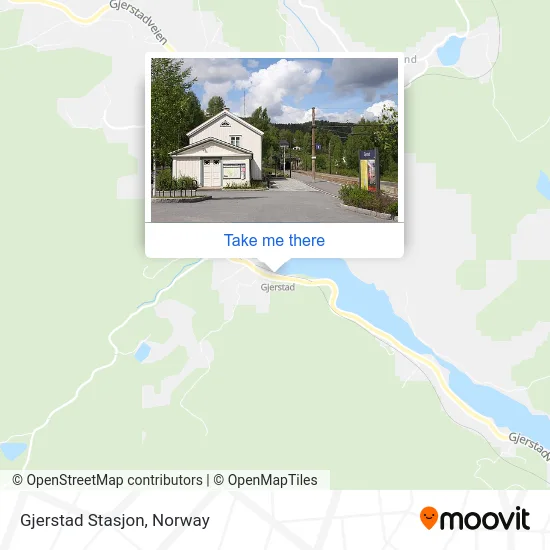 Gjerstad Stasjon map