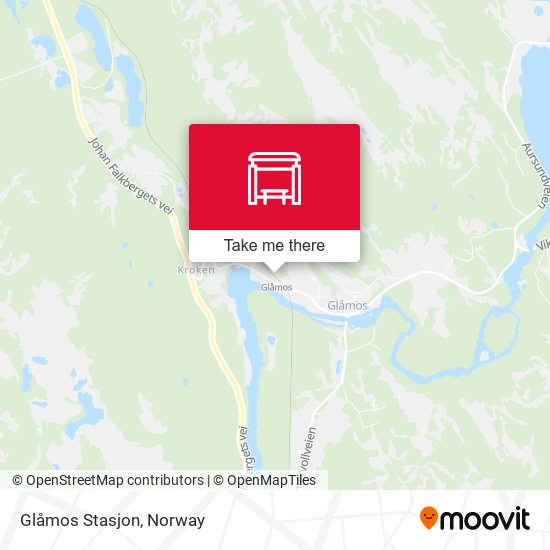 Glåmos Stasjon map