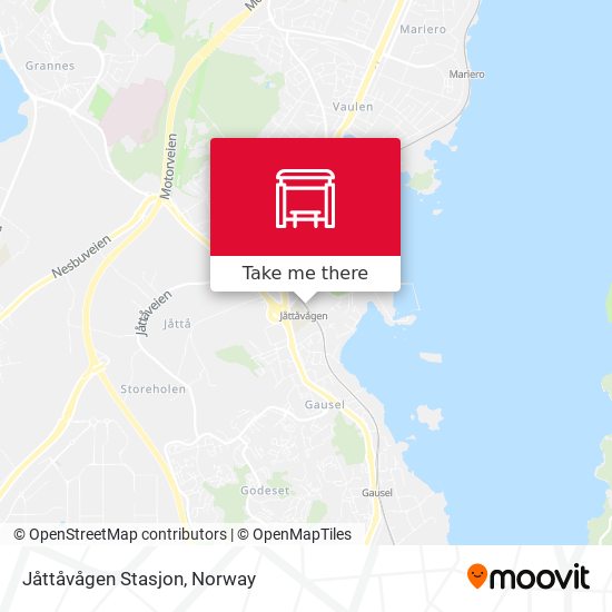 Jåttåvågen Stasjon map