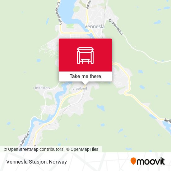 Vennesla Stasjon map