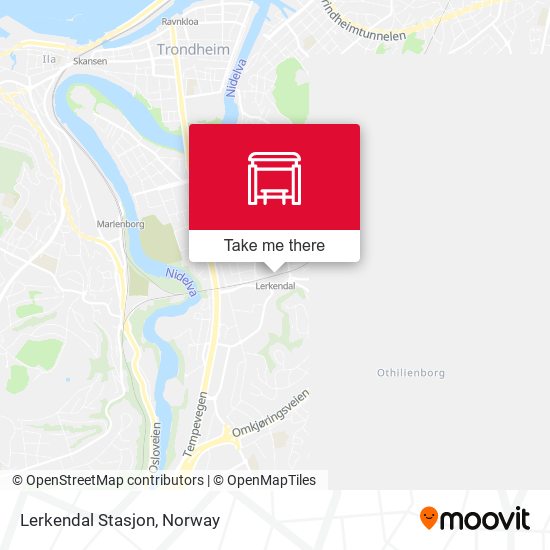 Lerkendal Stasjon map